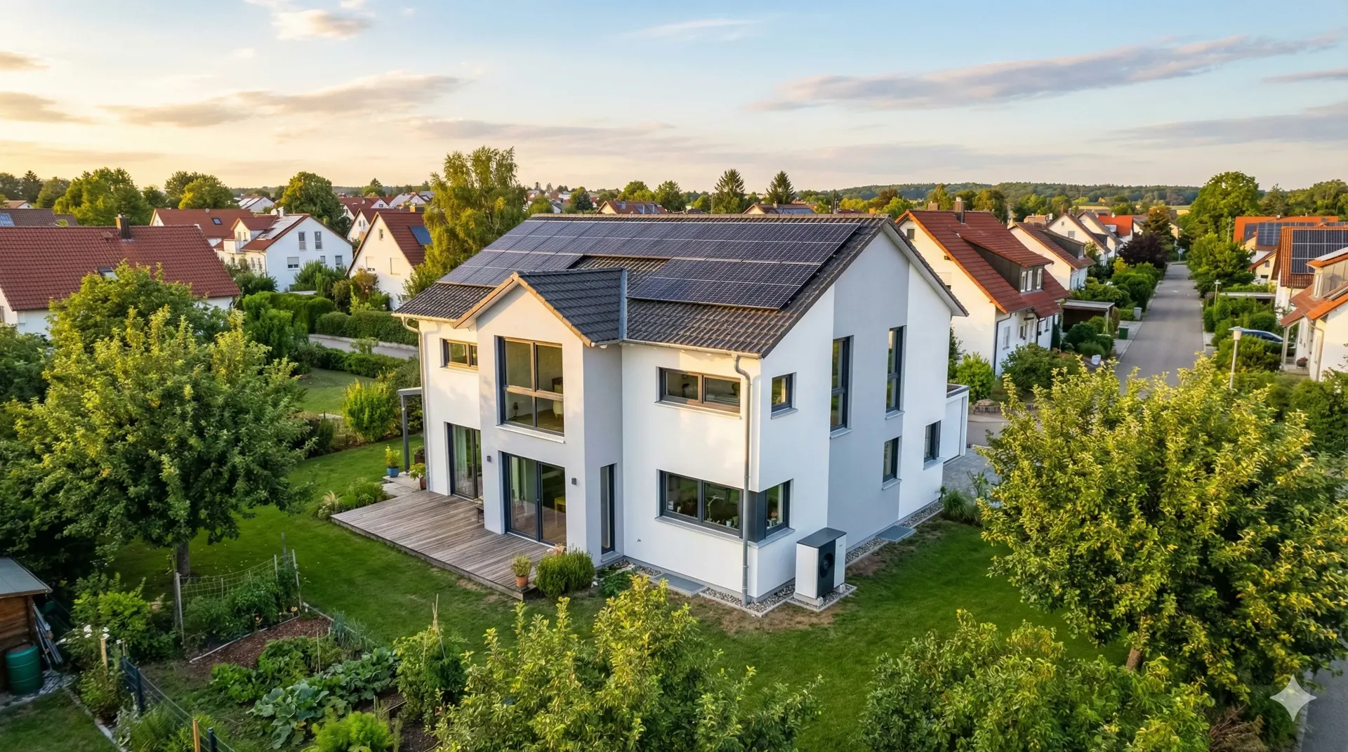 Modernes Einfamilienhaus mit Solaranlage – K² Energieberatung